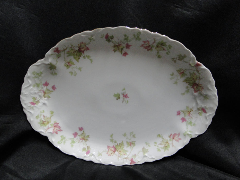 Hutschenreuther Maple Leaf, Scalloped, Gold: Oval Platter, 12 5/8" x 9 1/8"
