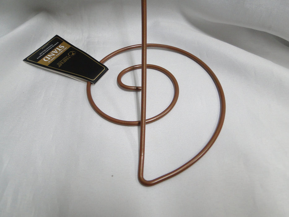 Tripar Spiral Copper Color Metal Wire Ornament Stand, 10 7/8" Tall