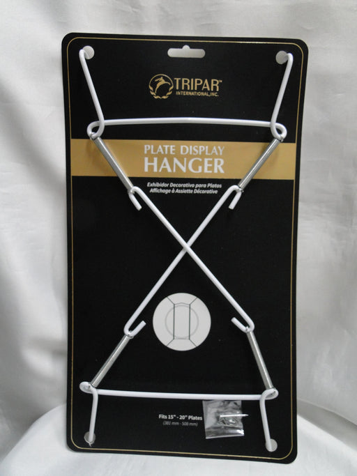 Tripar Smooth White Wire Display Hanger (s) for one 15" - 20" Plate