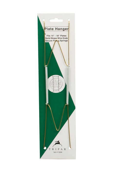 Tripar Smooth Brass Wire Display Hanger (s) for one 14" - 18" Plate