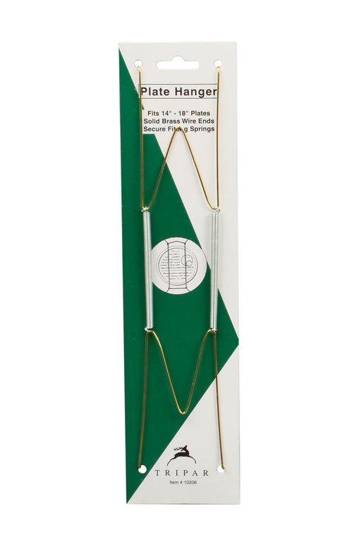 Tripar Smooth Brass Wire Display Hanger (s) for one 14" - 18" Plate