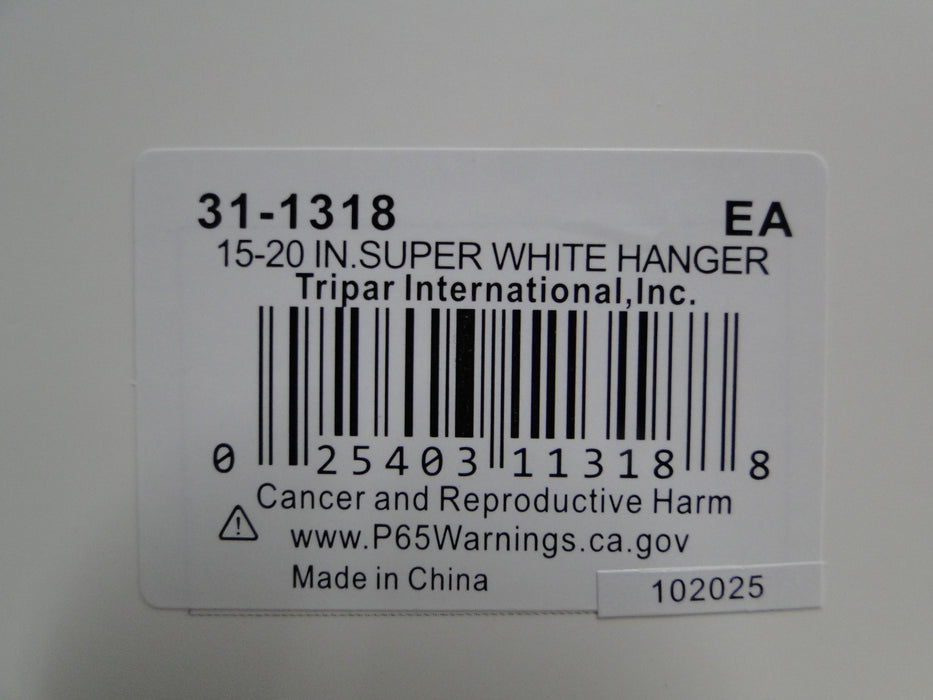 Tripar Smooth White Wire Display Hanger (s) for one 15" - 20" Plate