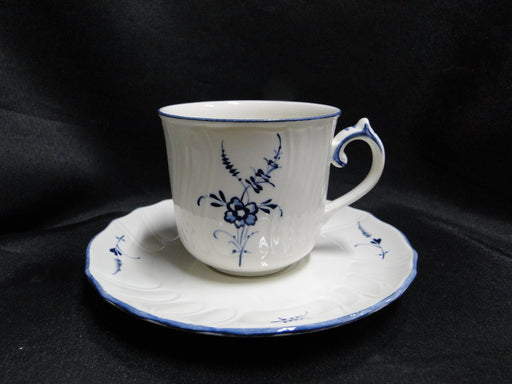 Villeroy & Boch Vieux Luxembourg, Blue Florals: Cup & Saucer Set, 2 5/8", As Is