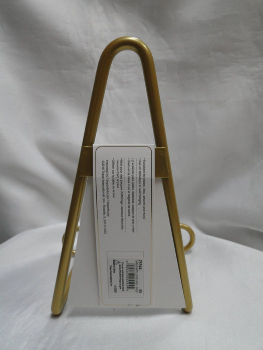Tripar Gold Metal Loop Design Table Top / Wall Stand for One Plate / Bowl, 8"