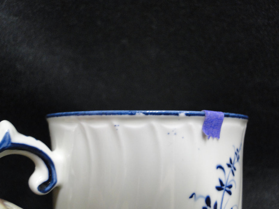 Villeroy & Boch Vieux Luxembourg, Blue Florals: Cup & Saucer Set, 2 5/8", Flaw