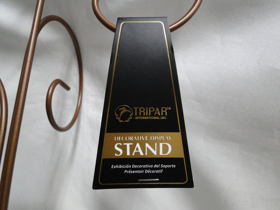 Tripar 4-Arm Copper Color Metal Wire Ornament Stand, 13" Tall