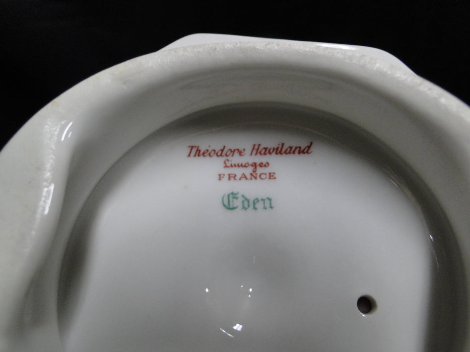 Haviland Eden, Birds & Flowers, Mustard Band: Coffee Pot & Lid, 7 1/4", As Is