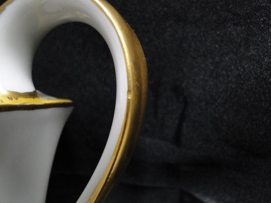 Haviland Eden, Birds & Flowers, Mustard Band: Coffee Pot & Lid, 7 1/4", As Is