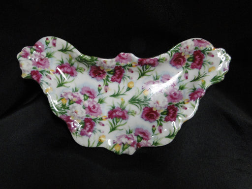 Royal Crown Avon Chintz, Pink, Yellow & White: Crescent Dish, 8 1/4" x 3 3/4"