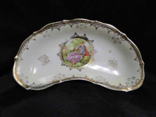 Royal Vienna Love Scene, Beehive Mark: Crescent Dish, 7 1/4" x 3 1/2"