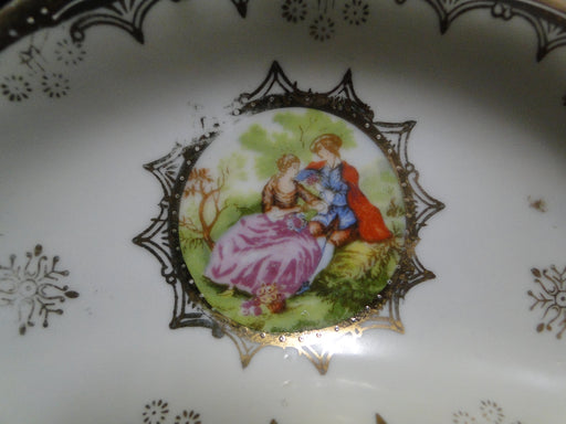 Royal Vienna Love Scene, Beehive Mark: Crescent Dish, 7 1/4" x 3 1/2"