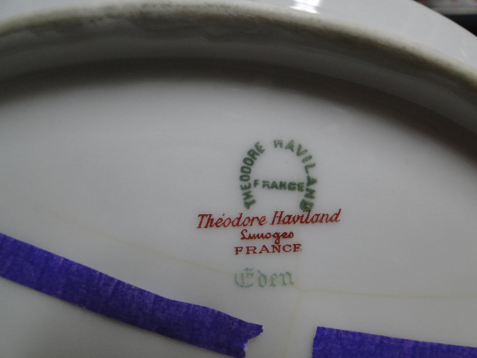 Haviland Eden, Birds & Flowers, Mustard Band: Oval Serving Bowl, As Is