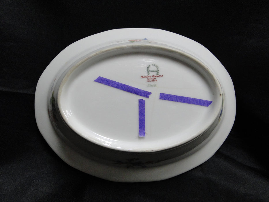 Haviland Eden, Birds & Flowers, Mustard Band: Oval Serving Bowl, As Is