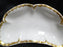 Haviland (Limoges) Schleiger 418, Brushed Gold Edge: Crescent Bone Dish, 6"