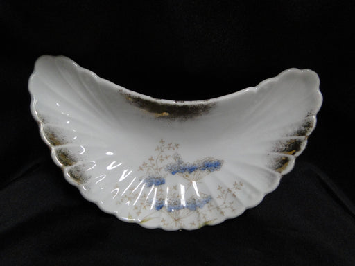 Dresden Blue Flowers, Gold Accents: Crescent Dish, 6 1/4" x 2 7/8"