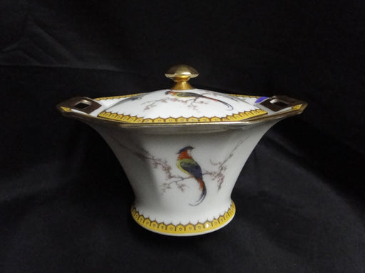 Haviland Eden, Birds & Flowers, Mustard Band: Sugar Bowl & Lid, As Is