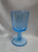 Westmoreland Paneled Grape Blue, Pressed: Water or Wine Goblet, 5 7/8", As Is