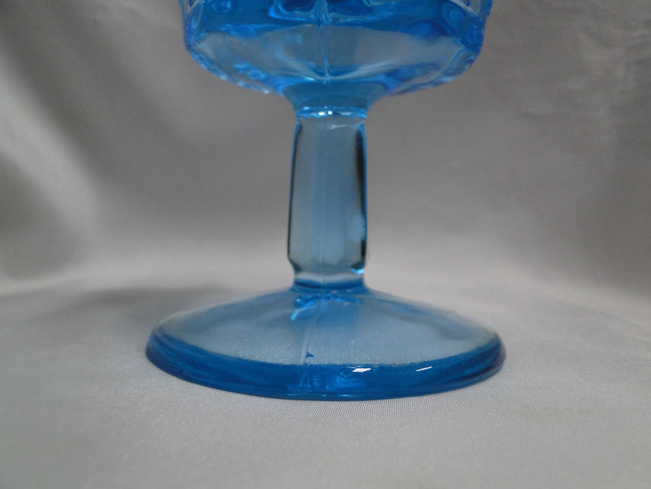 Westmoreland Paneled Grape Blue, Pressed: Water or Wine Goblet, 5 7/8", As Is