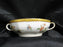 Haviland Eden, Birds & Flowers, Mustard Band: Cream Soup Bowl Only, Rajah