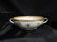 Haviland Eden, Birds & Flowers, Mustard Band: Cream Soup Bowl Only