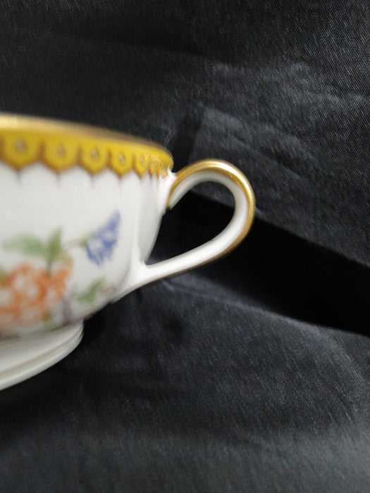 Haviland Eden, Birds & Flowers, Mustard Band: Cream Soup Bowl Only