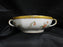 Haviland Eden, Birds & Flowers, Mustard Band: Cream Soup Bowl Only