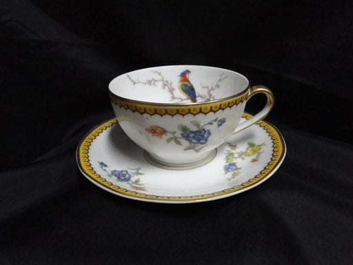 Haviland Eden, Birds & Flowers, Mustard Band: Cup & Saucer Set (s), 2", Reduced