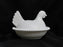 Indiana Glass Milk Glass: Hen on a Nest, 7" Long, As Is
