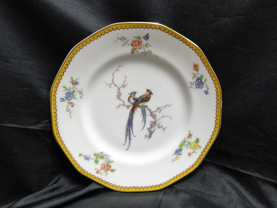 Haviland Eden, Birds & Flowers, Mustard Band: Dinner Plate, 9 1/2"
