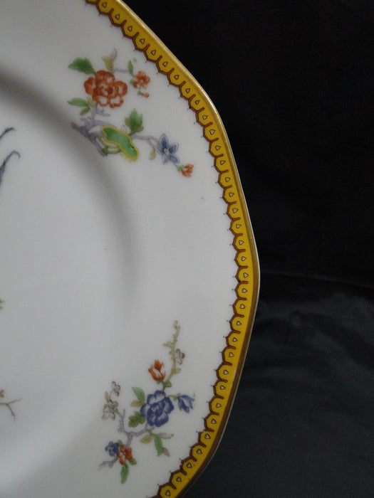Haviland Eden, Birds & Flowers, Mustard Band: Dinner Plate, 9 1/2"