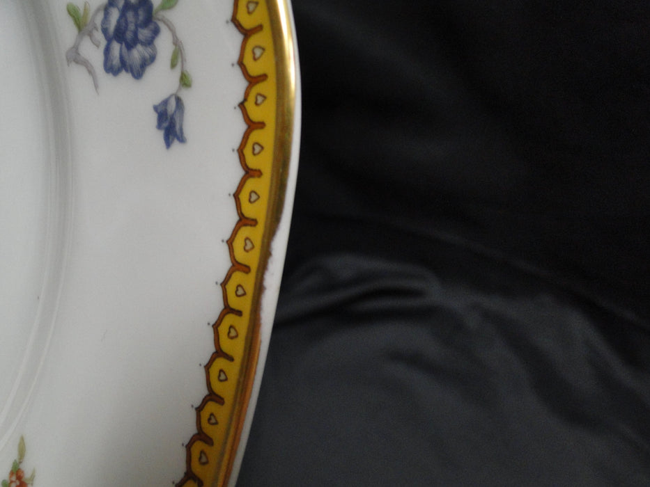 Haviland Eden, Birds & Flowers, Mustard Band: Dinner Plate, 9 1/2"