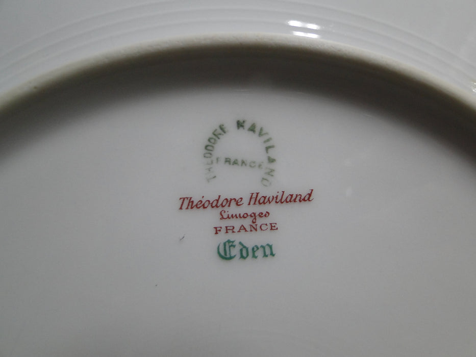 Haviland Eden, Birds & Flowers, Mustard Band: Dinner Plate, 9 1/2"
