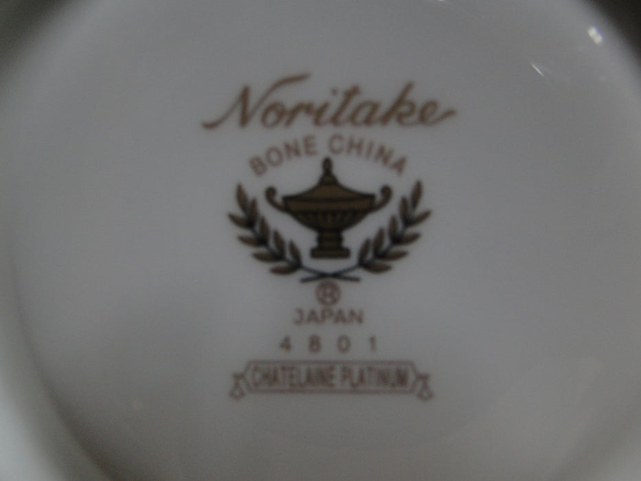 Noritake Chatelaine Platinum, 4801, Encrusted: Cup & Saucer Set (s), 3 1/8" Tall