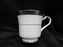 Noritake Chatelaine Platinum, 4801, Encrusted: Cup & Saucer Set (s), 3 1/8" Tall