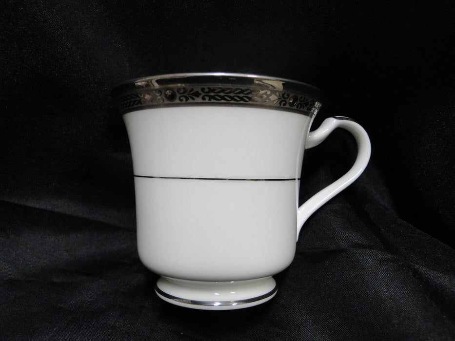 Noritake Chatelaine Platinum, 4801, Encrusted: Cup & Saucer Set (s), 3 1/8" Tall