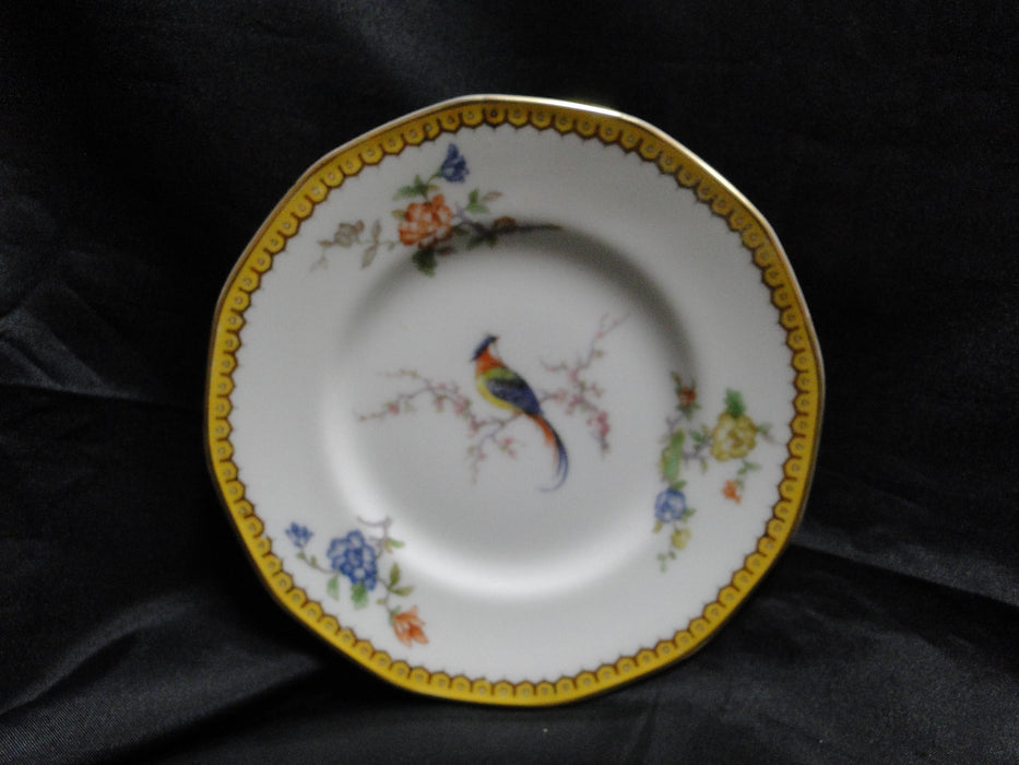 Haviland Eden, Birds & Flowers, Mustard Band: Bread Plate (s), 6 3/8"