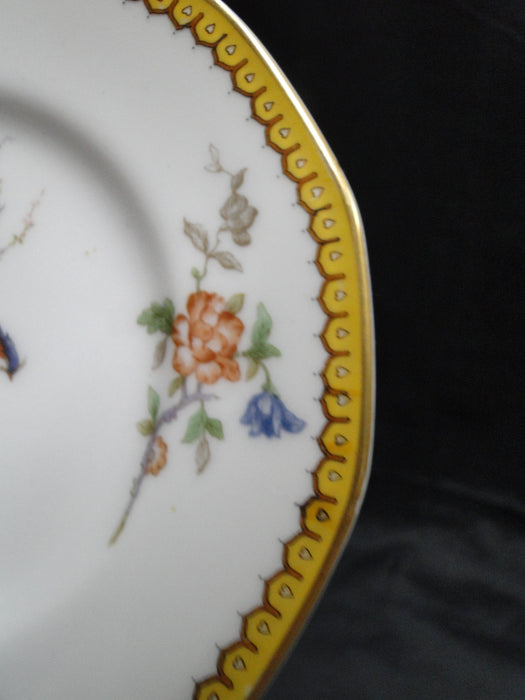 Haviland Eden, Birds & Flowers, Mustard Band: Bread Plate (s), 6 3/8"