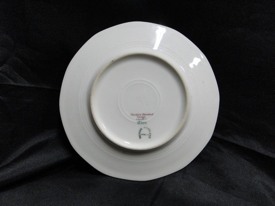 Haviland Eden, Birds & Flowers, Mustard Band: Bread Plate (s), 6 3/8"