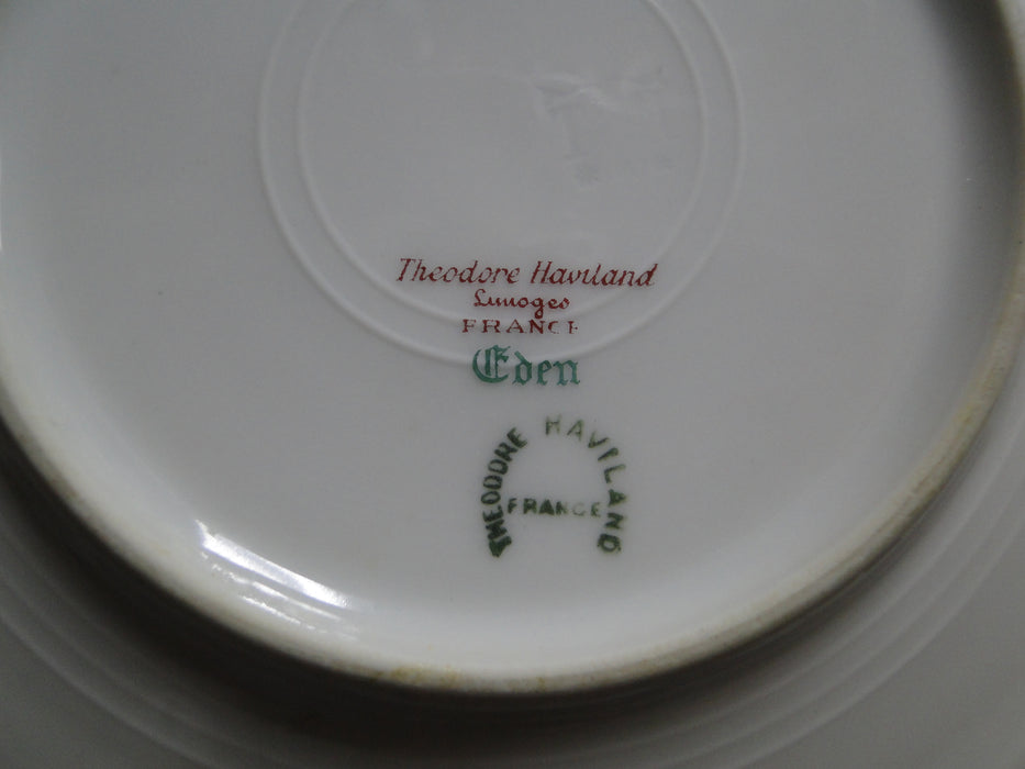 Haviland Eden, Birds & Flowers, Mustard Band: Bread Plate (s), 6 3/8"