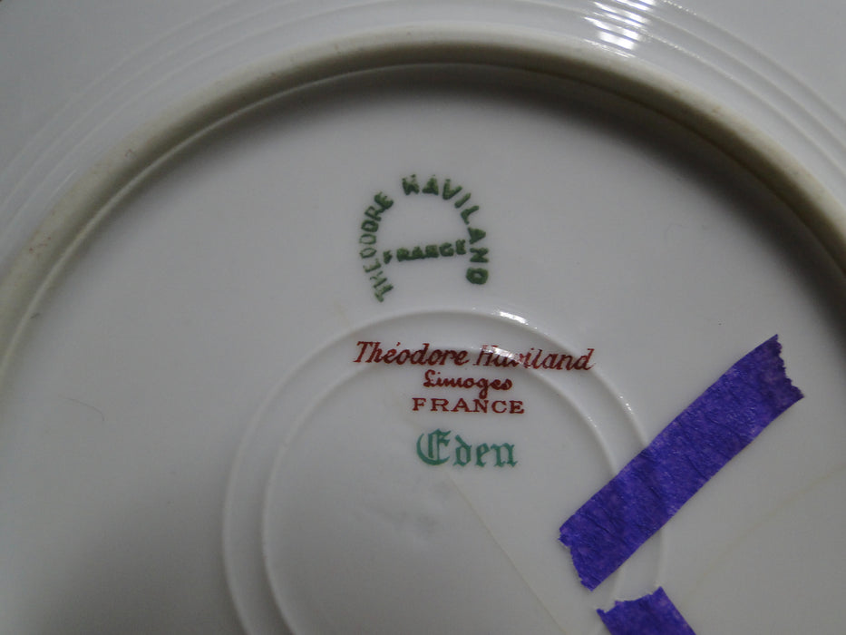 Haviland Eden, Birds & Flowers, Mustard Band: Bread Plate, 6 3/8", As Is