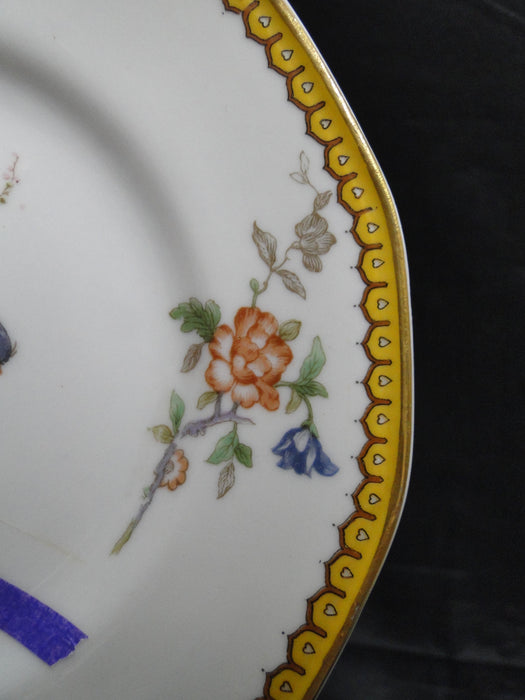 Haviland Eden, Birds & Flowers, Mustard Band: Bread Plate, 6 3/8", As Is