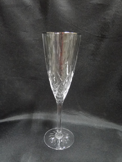 Cristal d'Arques Cassandra Platinum, Leaf Cuts: Champagne Flute (s), 8 5/8"