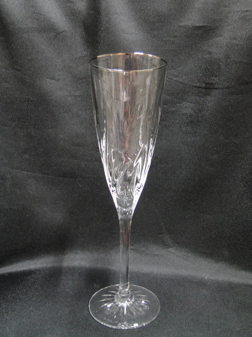 Cristal d'Arques Cassandra Platinum, Leaf Cuts: Champagne Flute (s), 8 5/8"