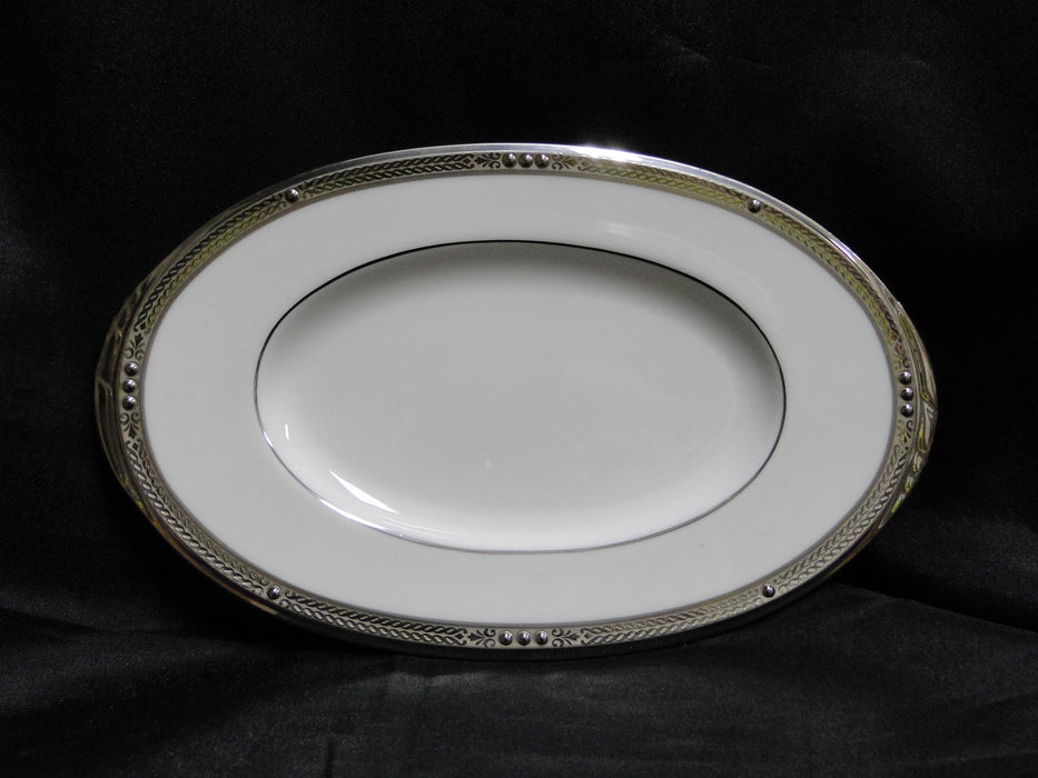 Noritake Chatelaine Platinum, 4801, Encrusted: Gravy Boat Underplate / Relish