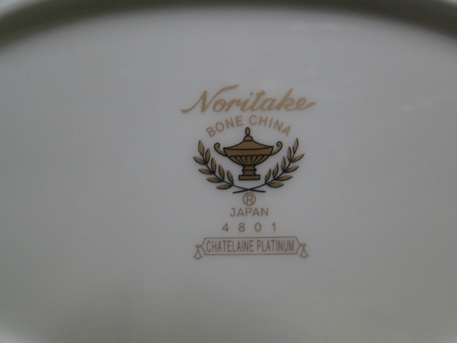 Noritake Chatelaine Platinum, 4801, Encrusted: Gravy Boat Underplate / Relish
