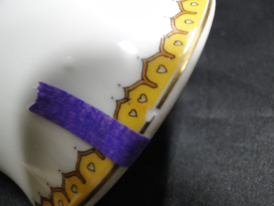 Haviland Eden, Birds & Flowers, Mustard Band: Coffee Pot & Lid, 7 1/4", As Is