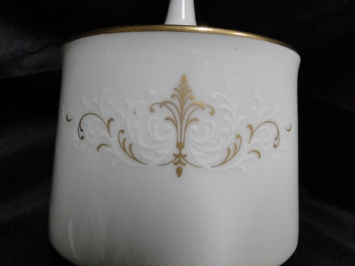 Noritake Courtney, 6520, Gold & White Scrolls: Sugar Bowl & Lid, 4 1/4"