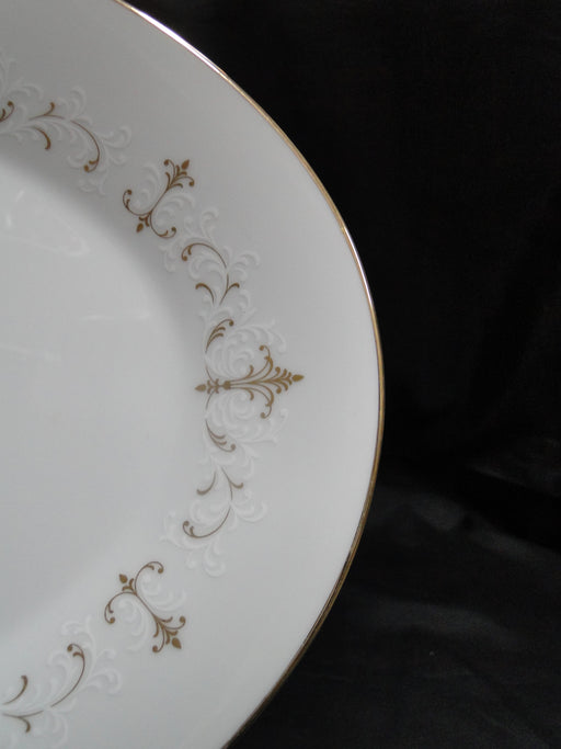 Noritake Courtney, 6520, Gold & White Scrolls: Oval Serving Platter, 14"
