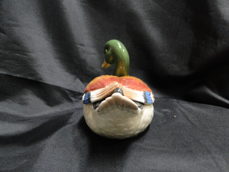 Fitz & Floyd Essentials: Mallard Duck Shaped Box / Dish w/ Lid, 7 1/2" Long