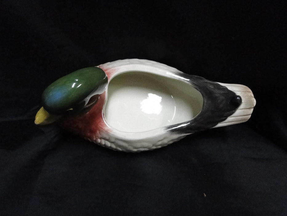 Fitz & Floyd Essentials: Mallard Duck Shaped Box / Dish w/ Lid, 7 1/2" Long